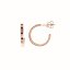 Pendientes aros con circonitas negras Salvatore Plata 211A0111